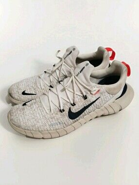 Nike Free RN 5.0 Next Nature White Obsidian Crimson Mens 11.5 Running Shoes CZ18